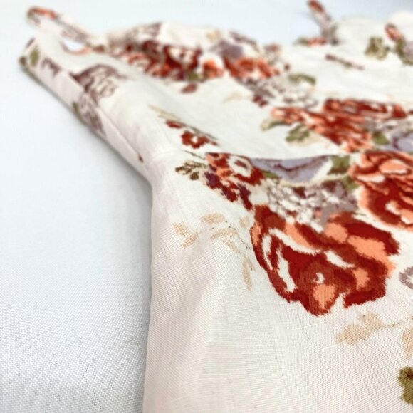 BROCK COLLECTION X H&M WHITE BURGUNDY FLORAL BUSTIER MINI DRESS - S - Picture 8 of 10